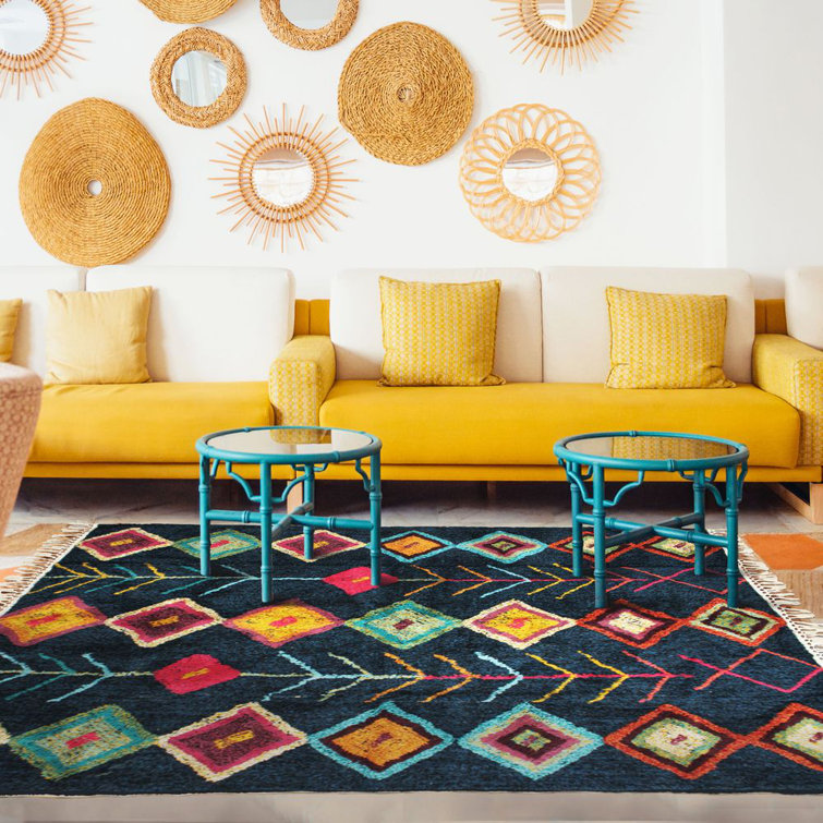 Bloomsbury Market Gainford Tufted Cotton Black Rug Wayfair.co.uk